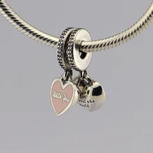 Серебро 925 пробы путешествия мир с вами бусины-брелоки в форме сердца для изготовления ювелирных изделий Подходит для оригинальных шармов браслеты perles