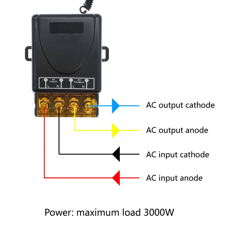 12V 24V DC беспроводной пульт дистанционного управления Переключатель AC 220V 110V MAX 40A Универсальный релейный модуль приемника с широким напряжением 433Mhz EV1527