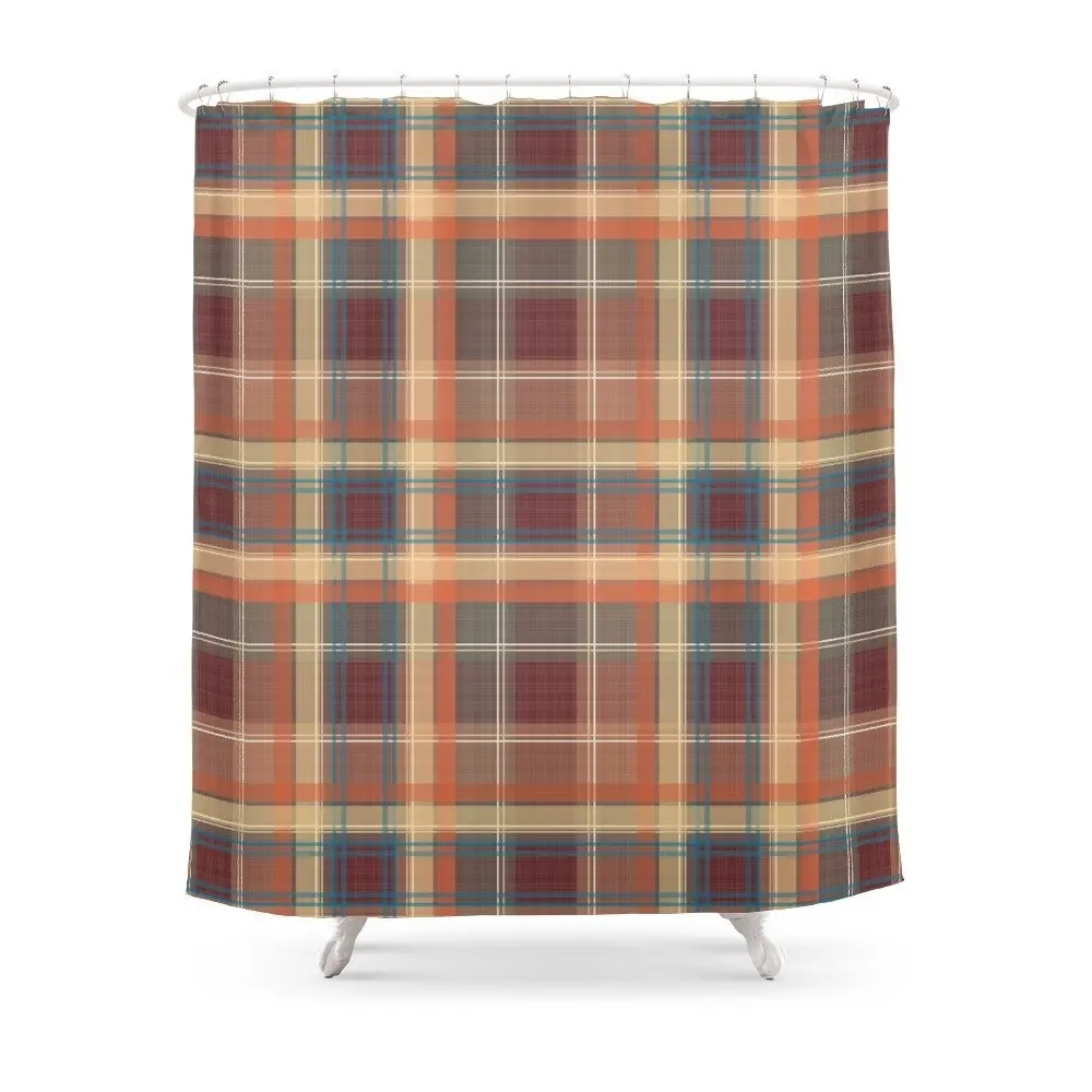 Beautiful Brown Orange Cage . Shower Curtain Set Waterproof Polyester