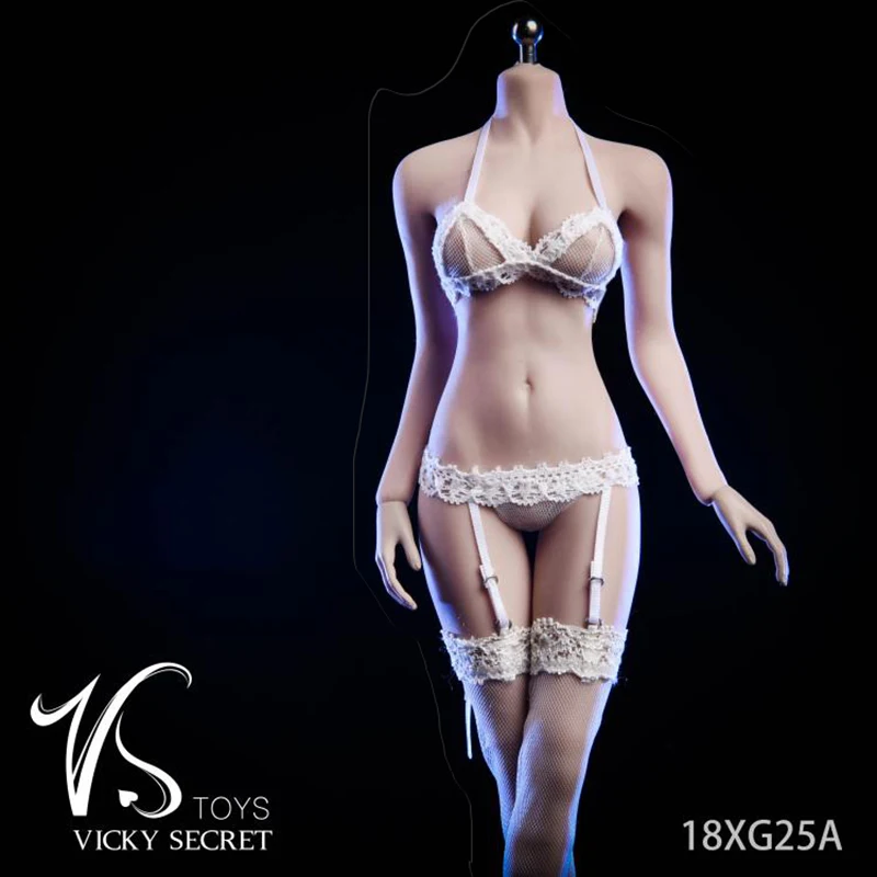 VSTOYS 18XG25 1/6 женские фигурки кружевные чулки на бретельках комплект нижнего белья