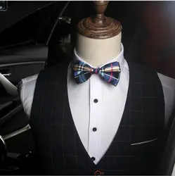 Высокое качество модная коллекция 2016 года Мужская Повседневная Хлопок галстук-бабочка бабочкой галстук-бабочка галстук шахматы Bowties