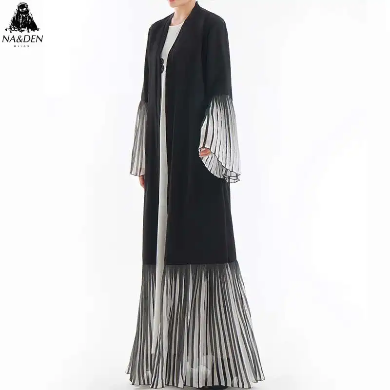 Abaya/однотонное платье; Абая; египетская Исламская одежда; абя; марокканский стиль; мусульманские открытые кимоно со складками; экспресс