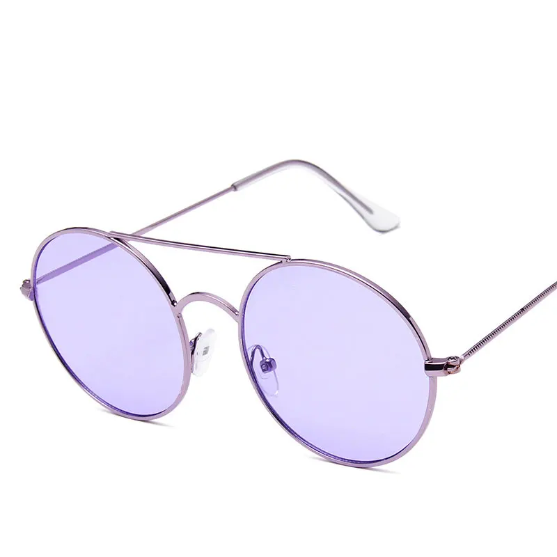 

2019 New women's sunglasses fashion metal round frame colorful Men glasses popular model multicolor Famous design Latest