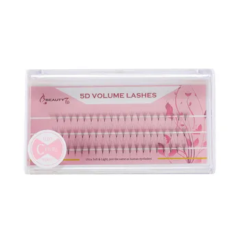 

BEAUTY7 1 Box 5D Mink Eyelash C curl 0.07mm*8~12mm Mixed Lash Makeup False Eyelashes For Eyelash Extension Individual Fake Lash