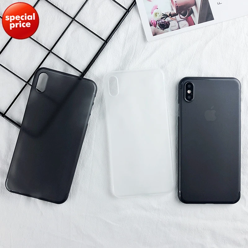 

0.3mm Luxury Ultra Thin Matte Transparent PP Phone Case For iphone XR X XS Max 6 6S 7 8 Plus Back Protect Cover Coque Fundas