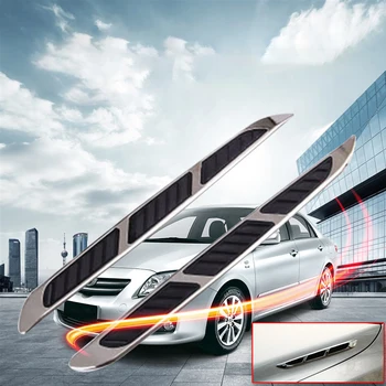 

2Pcs Car 3D Sticker Universal Chrome Grille Shark Gill Simulation Air Flow Vent Anti-Scratch Protector 844