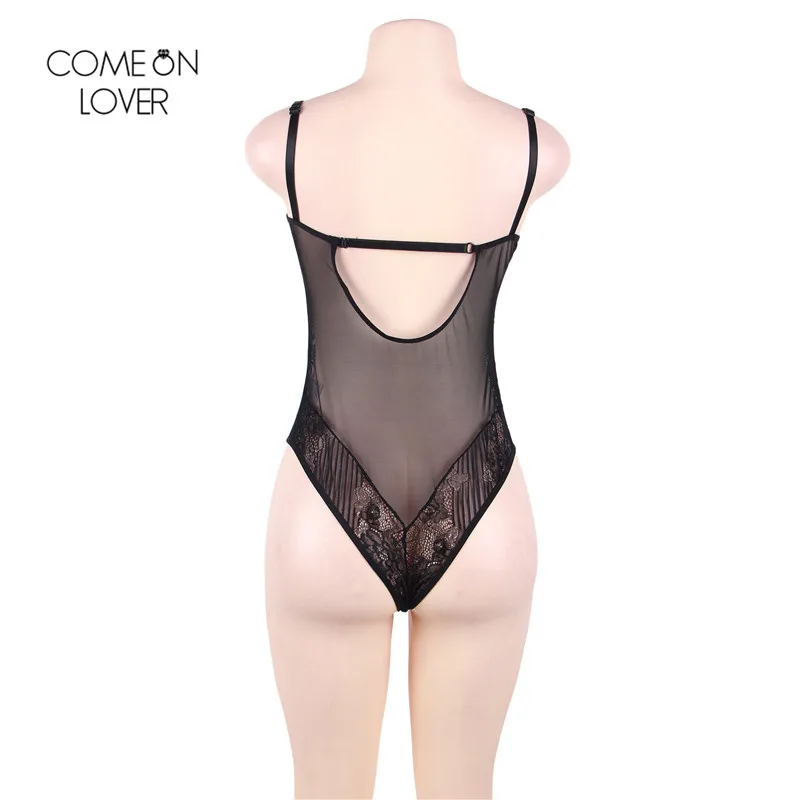 Comeonlover кружева боди Черный Combishort комбинезон короткие летние комбинезоны без