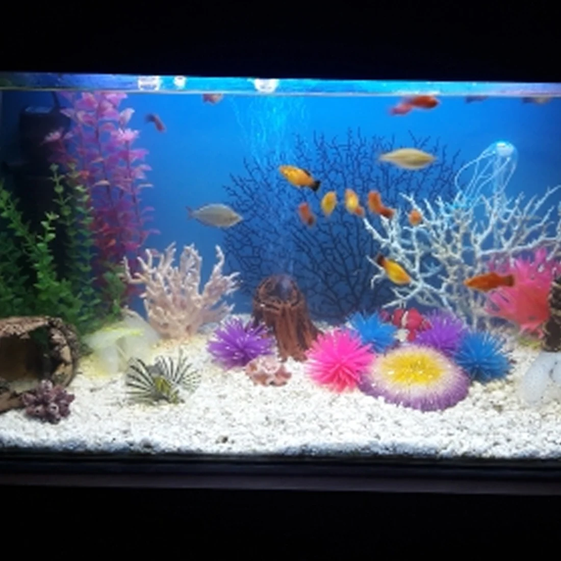 Аквариумное украшение искусственный силикон морской анемон Коралл водное