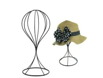 

Black metal Hat display stand black hat display rack iron hat holder cap display
