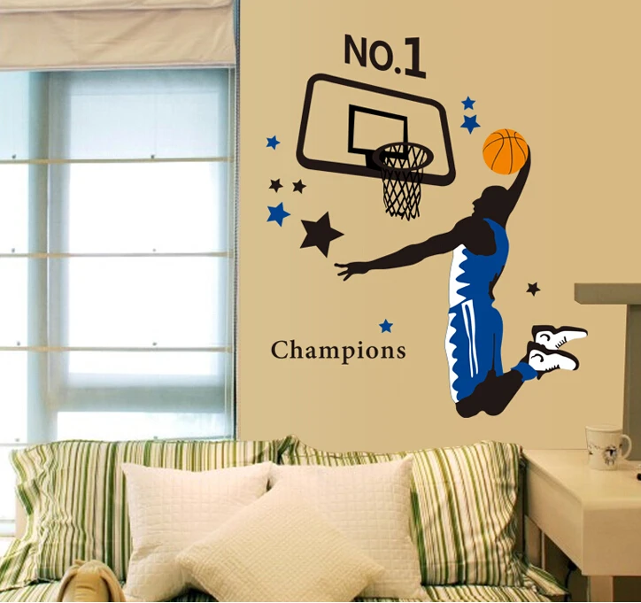 basketball champions dunk master sports wall sticker wall decal home for boy kids room bedroom classroom poster wallpaper ay1940 - Sports Wall Stickers For Bedrooms basketball champions dunk master sports wall sticker wall decal home for boy kids room bedroom classroom poster wallpaper ay1940 - Sports Wall Stickers For Bedrooms