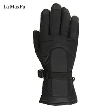 Zimowe-30C rękawiczki męskie zimowe snowboardowe ciepłe rękawiczki na każdą pogodę ochrona pcv Motocross wiatroszczelne konna wodoodporne rękawiczki(China)