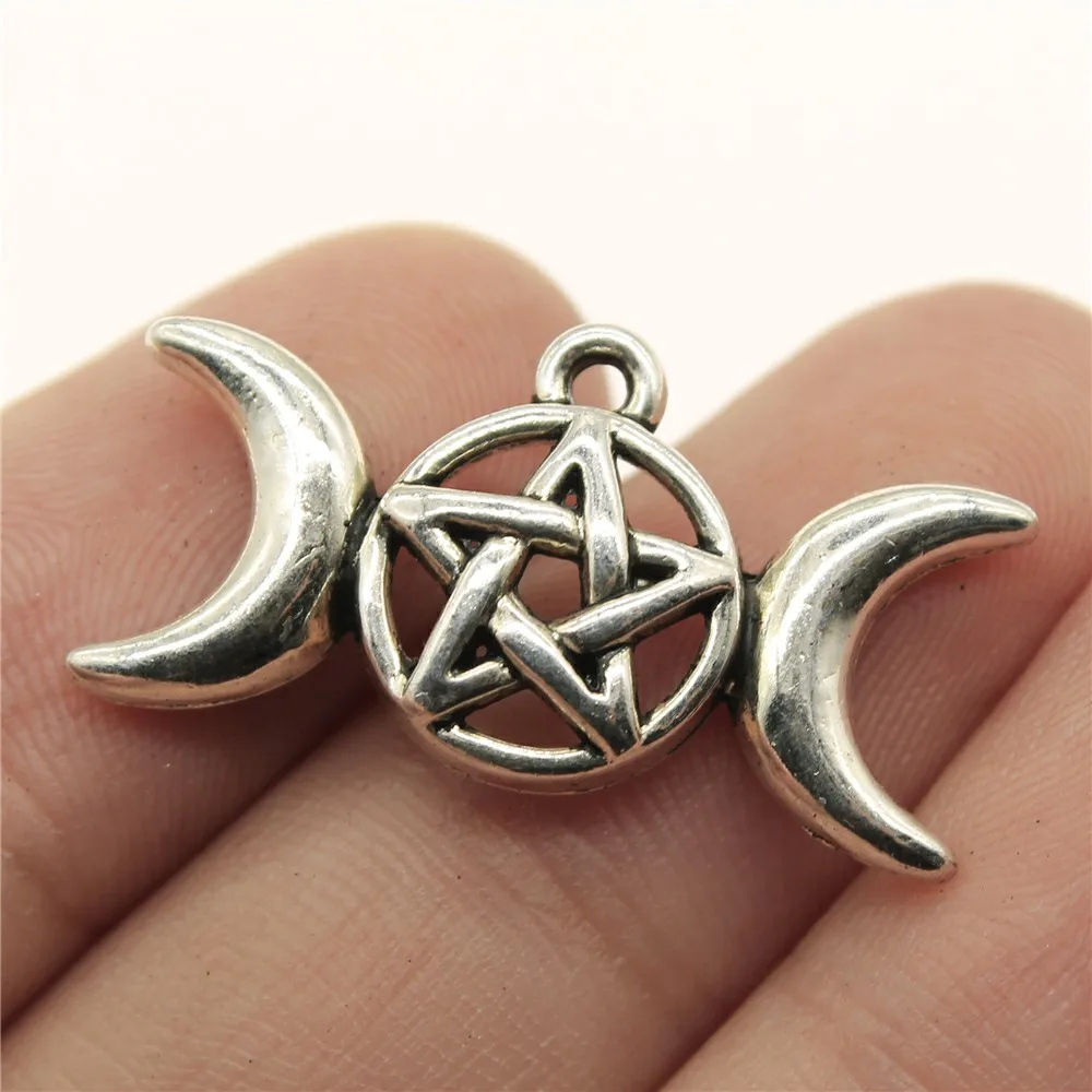 

WYSIWYG 8pcs 30x16mm Moon Goddess Star Charm Charms For Jewelry Making Antique Silver Moon Goddess Charms Moon Goddess Star