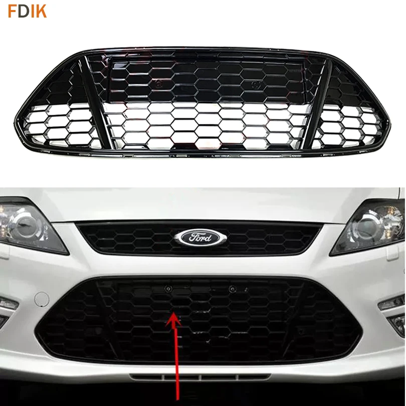 Lower Grille Set For Ford Mondeo 2011-2012 Honeycomb Mesh Front Upper