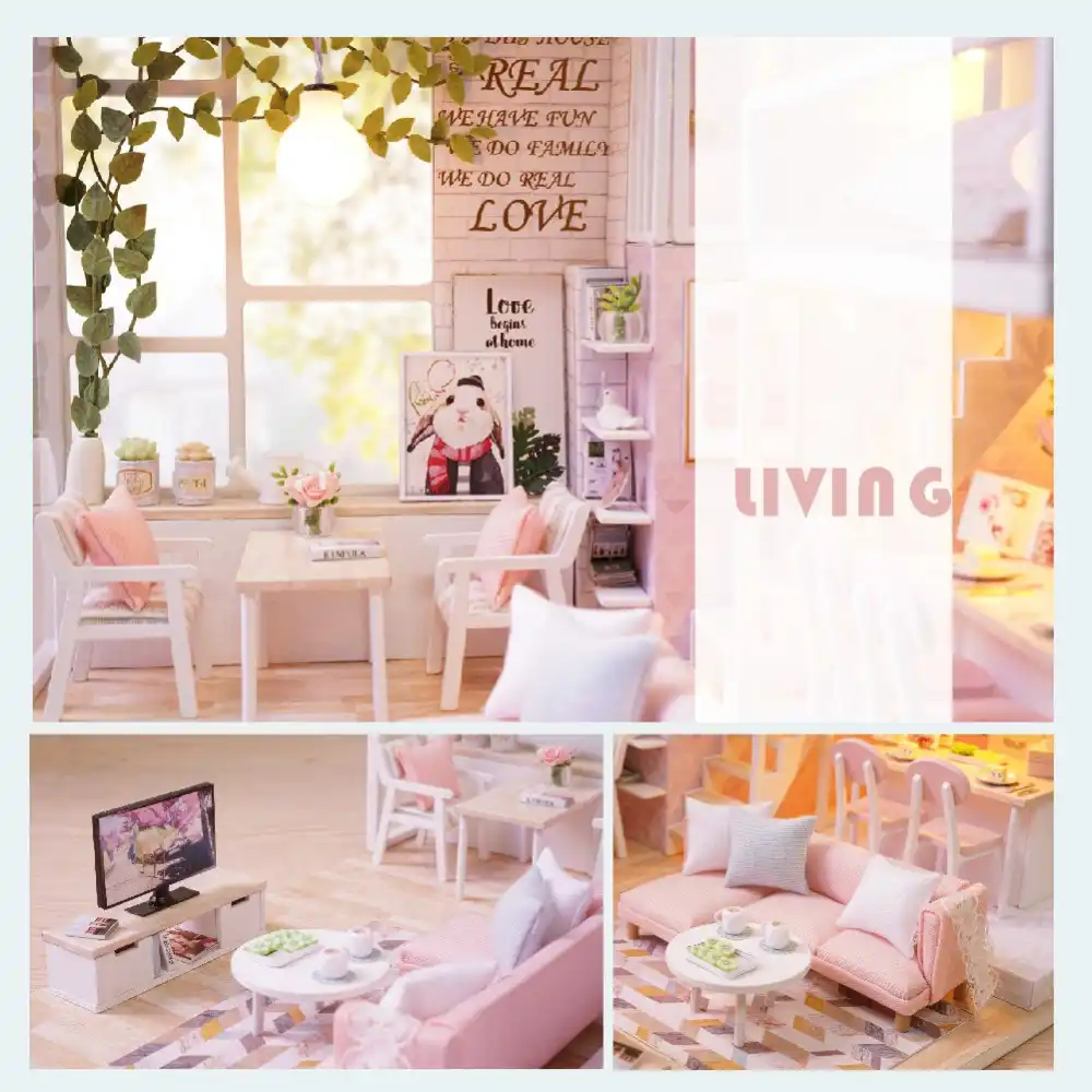 Detail Feedback Questions About Diy Doll House Miniature Dollhouse Diy Doll House Miniature Dollhouse With Furnitures Wooden Miniaturas Toys For Children New Year Christmas