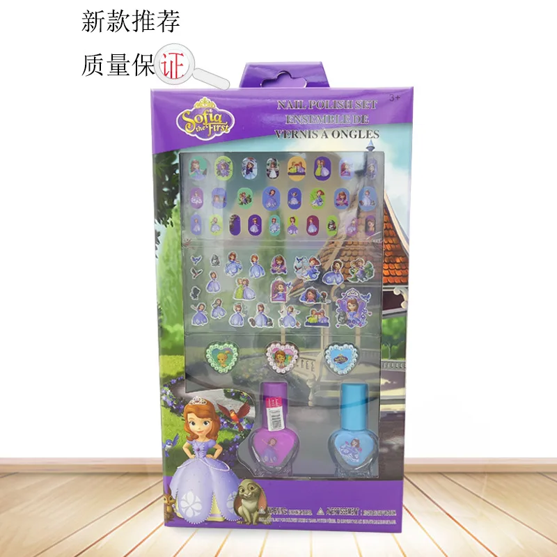 Disney new children's makeup toy set nail polish can tear frozen princess girl birthday gift Disney new children's makeup toy set nail polish can tear frozen princess girl birthday gift
