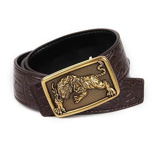 Aburo новые джинсы riem ковбой Классический Крокодил stijlvolle riemen mannen glad gesp taille riem джинсы - Цвет: 17