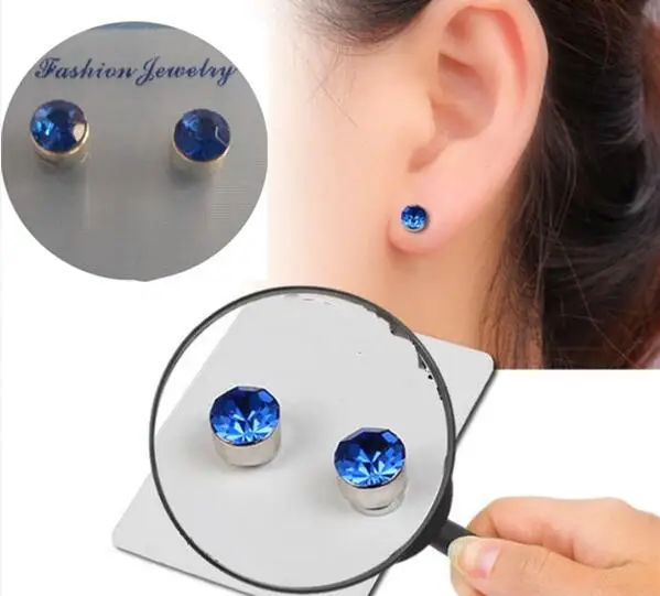 

2 Pairs/lot New Design Magnetic Stud Slimming Earrings Lose Weight Magnetic Health Care Magnets Of Lazy Paste Slim Patch
