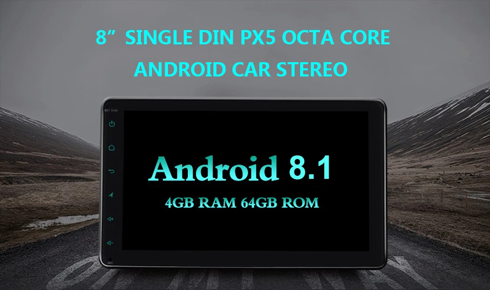 Excellent Android 8.1 Single Din 8 inch 4GB+64GB Universal Car Radio Support DSP Wifi Bluetooth Carplay GPS SWC HD 1024*600 Player 0 Excellent Android 8.1 Single Din 8 inch 4GB+64GB Universal Car Radio Support DSP Wifi Bluetooth Carplay GPS SWC HD 1024*600 Player 0