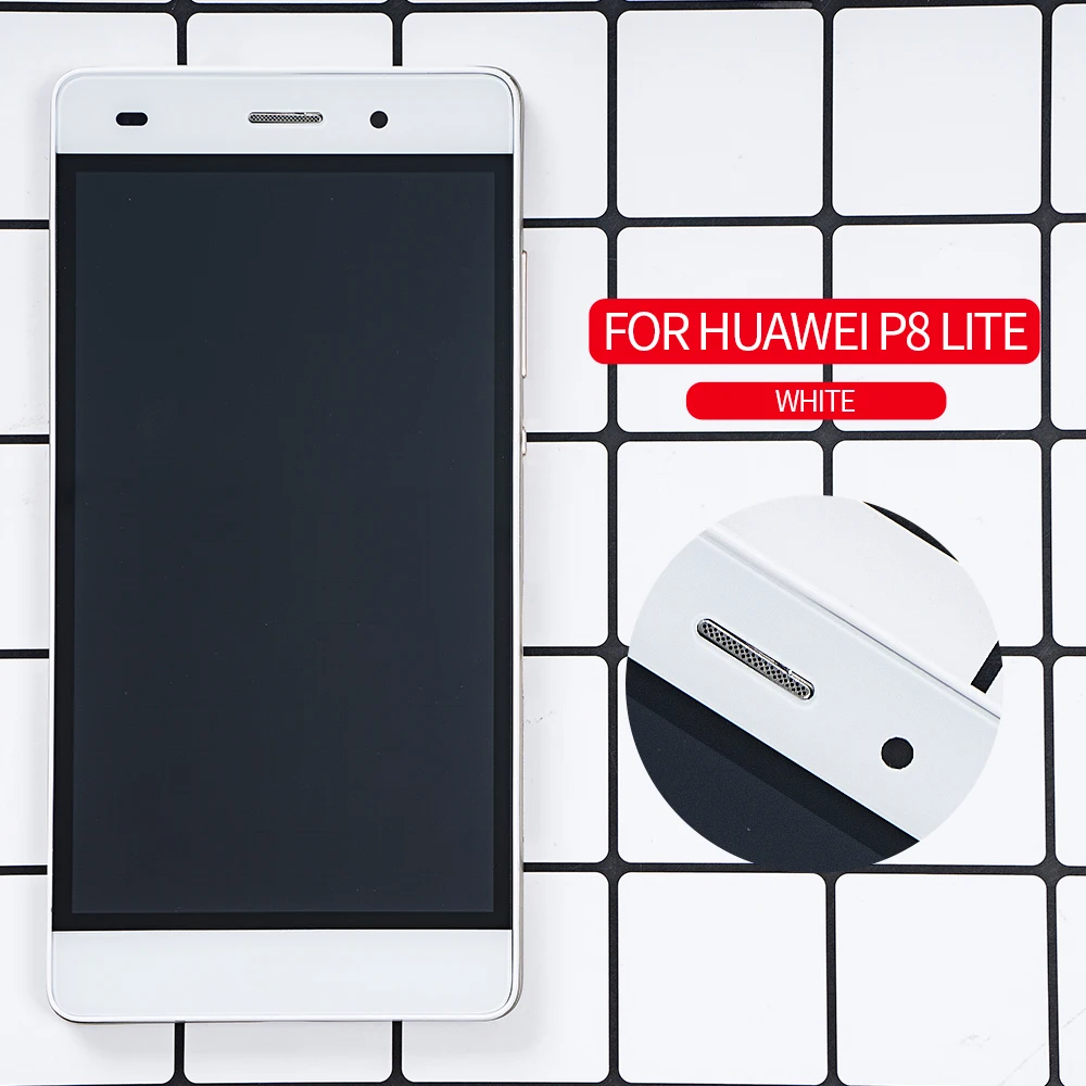 

OTMIL 5.0" LCD For HUAWEI P8 Lite LCD Display Touch Screen Digitizer with Frame For HUAWEI P8 Lite Display ALE-L21 Repacement