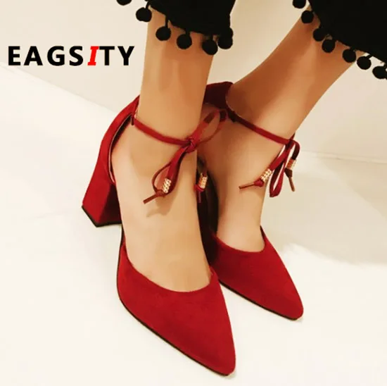 lace up pumps block heel