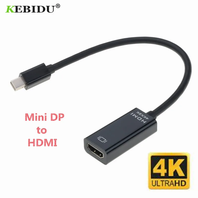 

KEBIDU 4K Mini DisplayPort Display Port DP to HDMI Adapter HD 1080 Displayport Adapter Converter Switcher For Mac Macbook Pro