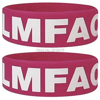 

300pcs one inch LMFAO silicone wristband rubber bracelets free shipping by DHL express