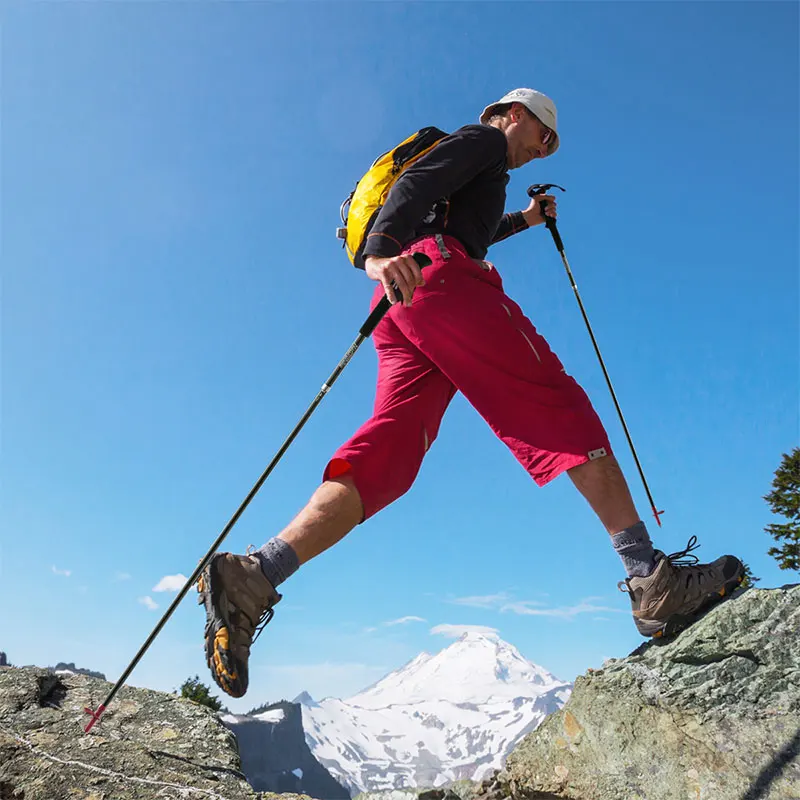 Naturehike сверхлегкий 4 секций складной регулируемый трекинговые палки костыль из углеродного волокна Пеший Туризм палочки