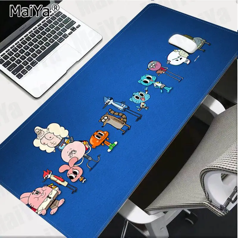 Lock Edge 30x80cm Maiya ваши собственные коврики удивительный мир Gumball уникальная настольная панель коврик для игровой мыши большой коврик для мыши клавиатуры коврик - Цвет: Lock Edge 30x80cm