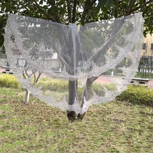 Элегантная кружевная Фата невесты 2 слои, свадебная фата с гребнем белый короткий цвет слоновой кости Кружевной Край Тюль свадебная фата