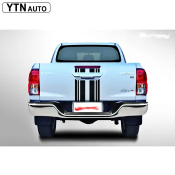 

car stickers 1Piece stripe car back door handle insert graphic Vinyl accesoories decals custom for TOYOTA HILUX revo PICKUP