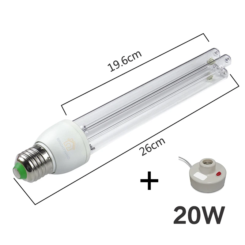 AC220V Ультрафиолетовая лампа для дезинфекции УФ лампа UVC озоновая стерилизация клещей Лампы Бактерицидные лампы 15 Вт 20 Вт E27 BRIGHTINWD - Мощность в ваттах: 5 Вт