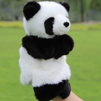 

Animal Hand Puppets Panda Finger Puppets Toys Stuffed Baby Plush Toys Happy Family Fun Hand Kids Learning & Education Toy