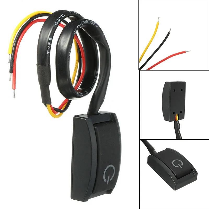 Паста клавишный переключатель 30 см DIY DC 12V 200mA Автомобиль RV грузовик защелкивание