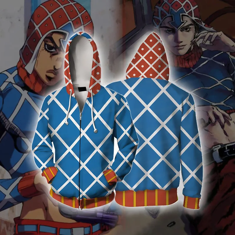 Толстовка Cosroad Jojo's Giovanna толстовка для косплея мужчин и женщин|Костюмы аниме| |