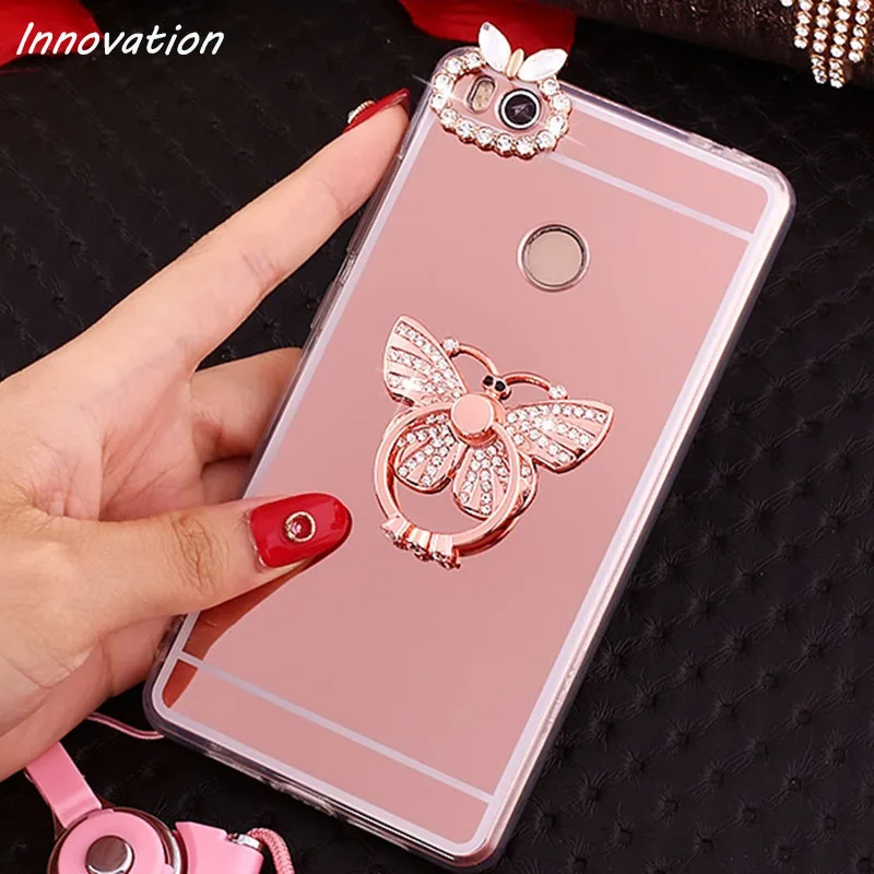 Роскошный зеркальный чехол с кристаллами и бриллиантами для Huawei P30 P20 P10 P9 P8 Lite 2017