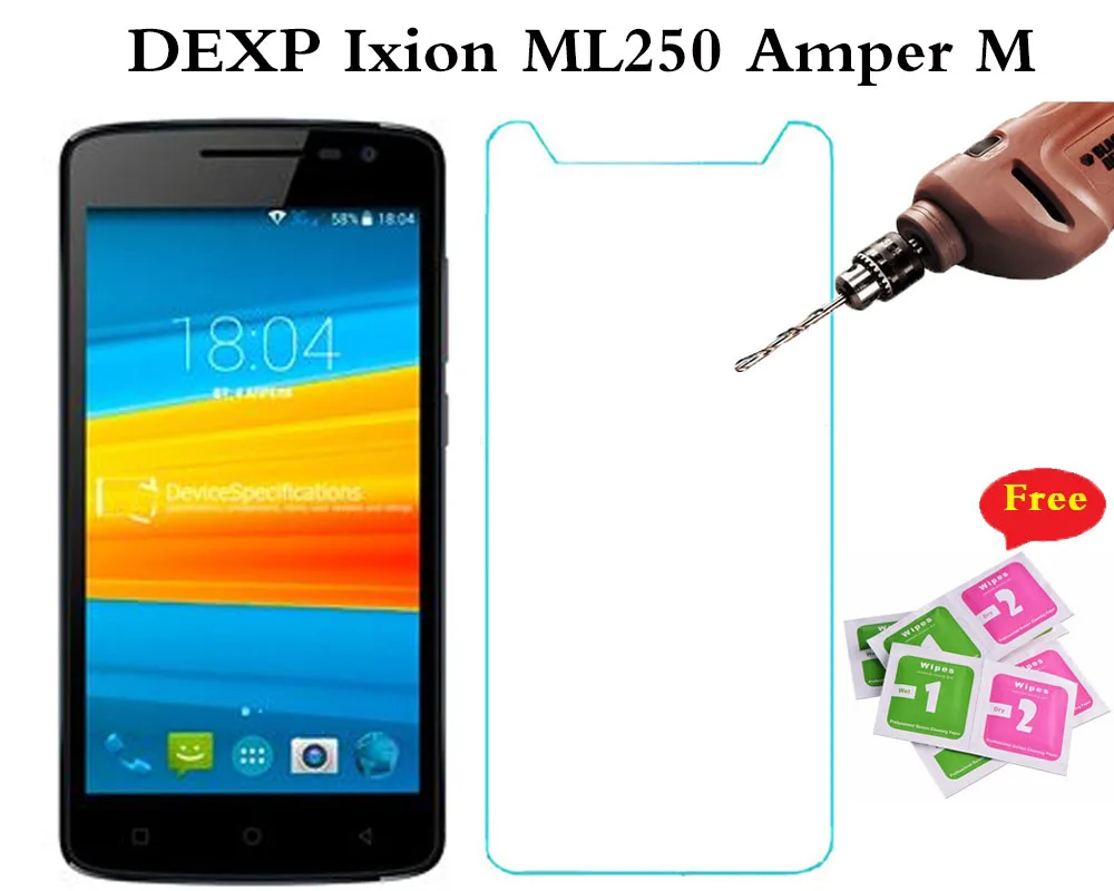 Tempered Glass For DEXP Ixion ML250 Explosion-proof Protective Front Film Screen Protector FOR M545 | Мобильные телефоны и