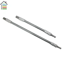 New 2PC 1/4 inch Hex Shank Flexible Shaft Extension Drill Impact Driver Ratchet Screwdriver Extend Rod 20cm and 30cm Length