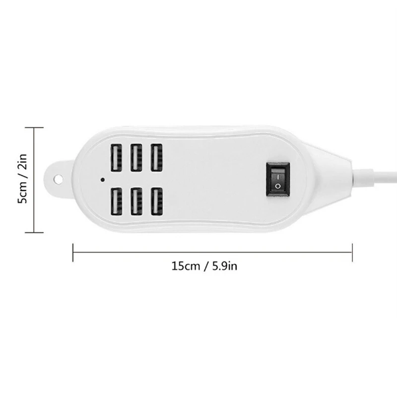 Продажа 1 шт. Портативный ЕС, США, Великобритания Plug 6 USB силовые розетки полосы адаптер зарядная станция для телефона Pad MP4