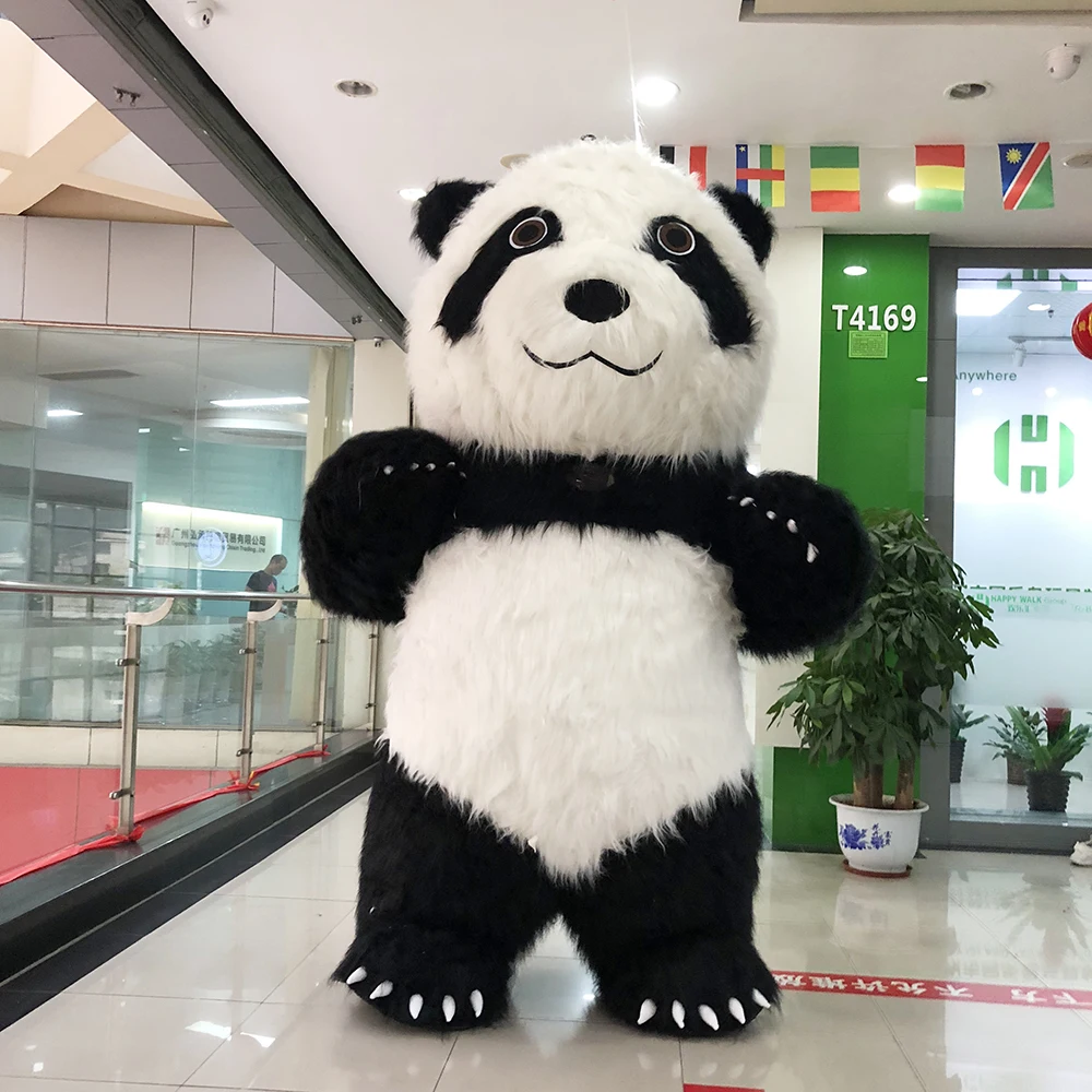 Panda Inflatable Costume Inflatable Panda Mascot For Advertising 2.6M