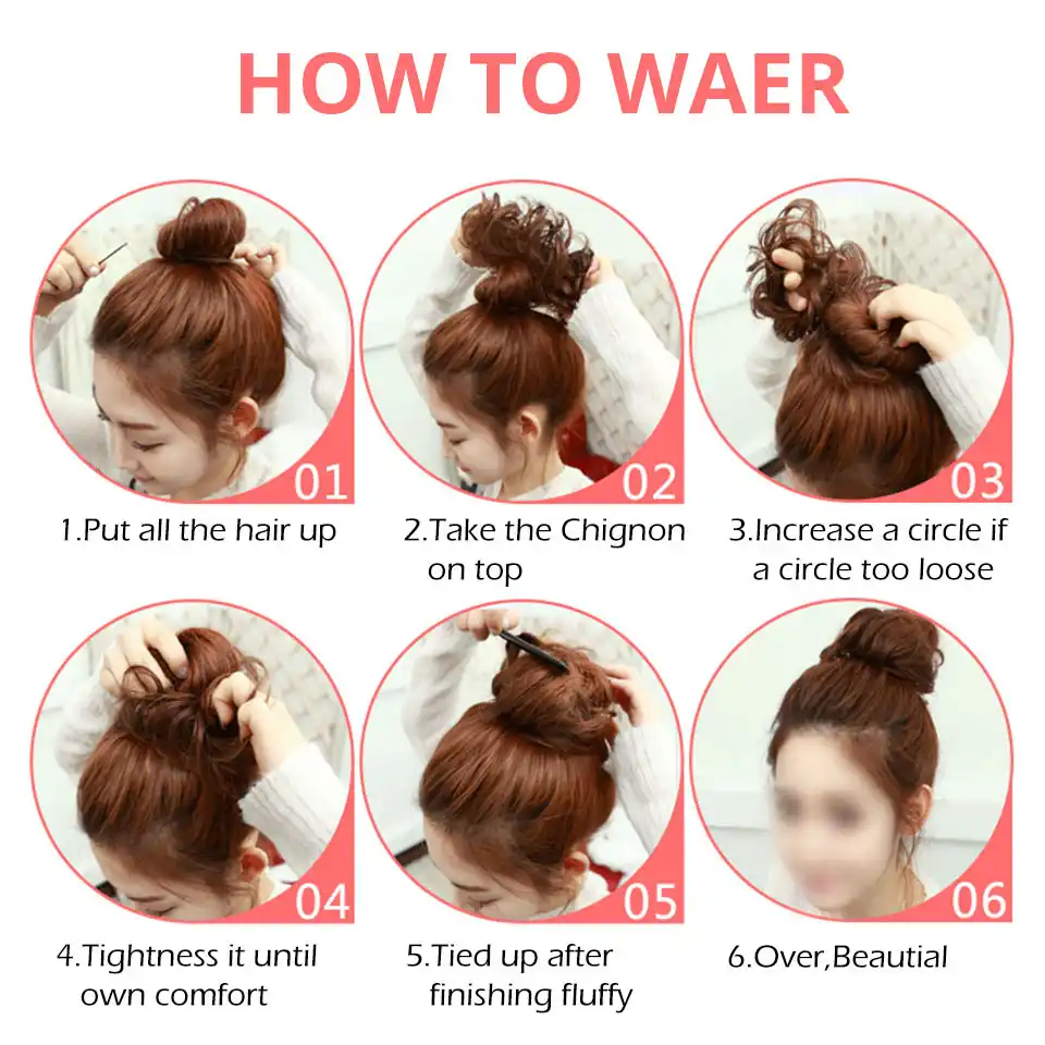 Elastic Scrunchie Extensions Hair Ribbon Ponytail Bundles Updo