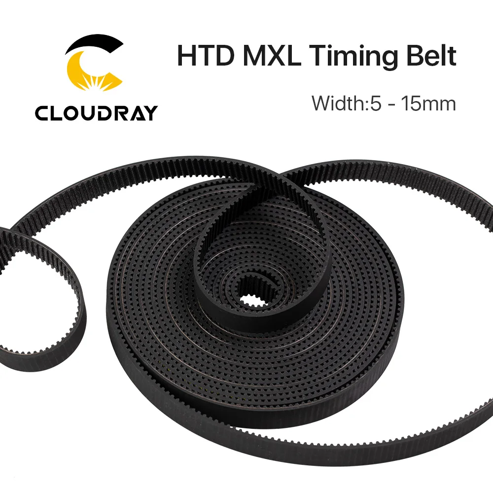 Cloudray MXL открытые Сроки ременной передачи Ремни резиновая Ширина 5 мм для волоконно-yag Pully CO2 лазерной гравировки, резки - изображение
