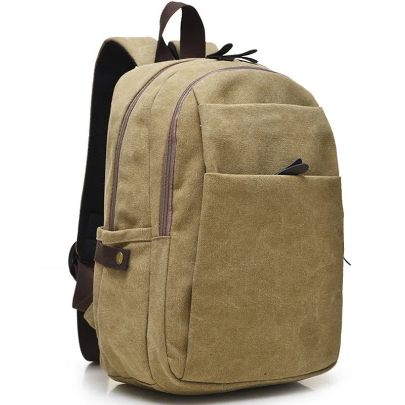 Men Male Canvas font b Backpack b font College Student School font b Backpack b font