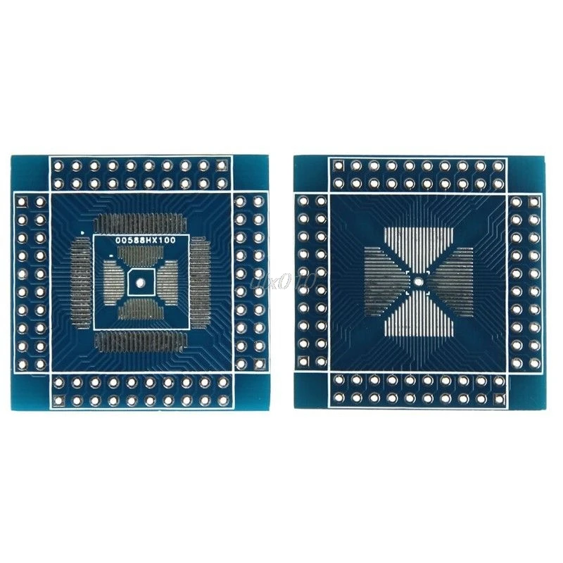 

QFN/QFP/TQFP/LQFP 16-80 Pin PCB Double-sided Plate 0.5mm Step To Dip Adapter Apr Wholesale&DropShip