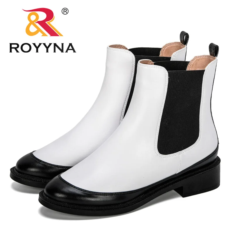 Женские Ботинки на каблуке ROYYNA кожаные офисные зиму размеры 36 41 2019|Полусапожки| |