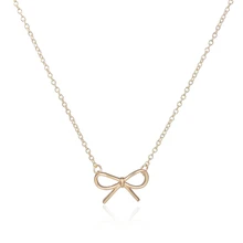 Collier Vintage avec pendentifs et nœud papillon pour femmes, chaîne longue, ras du cou, bijoux, N001