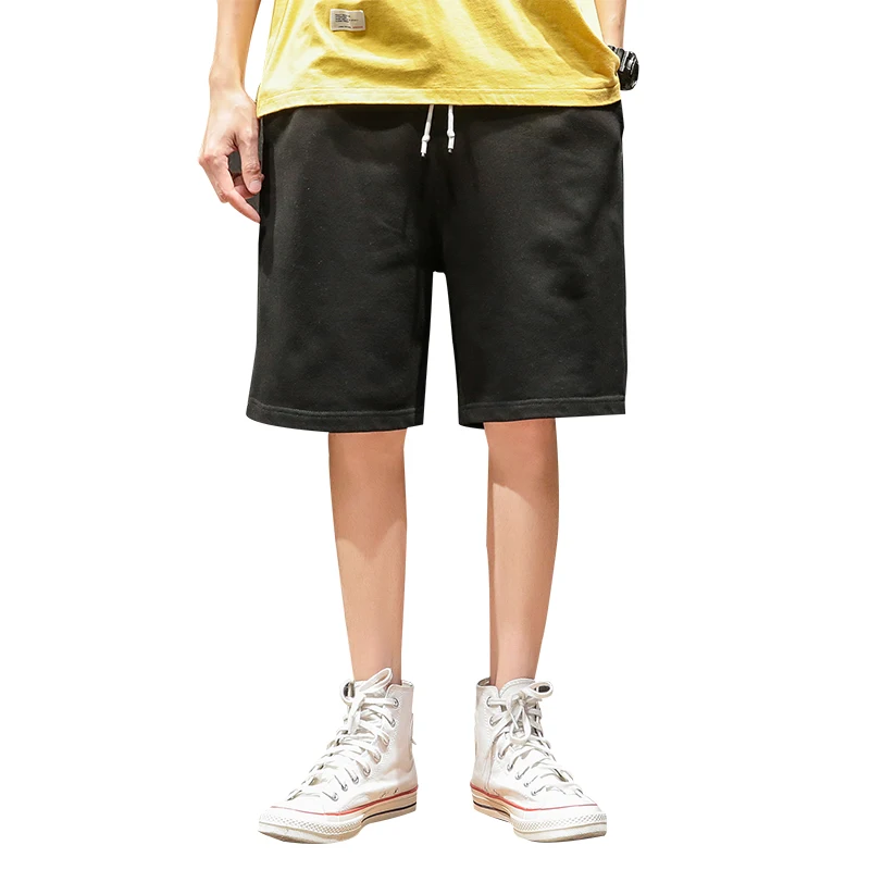 Летние шорты для мужчин, пляжные мужские повседневные шорты, мужские спортивные штаны, высокое качество, эластичные модные шорты для фитнеса, шорты размера плюс, длина до колена, средняя длина