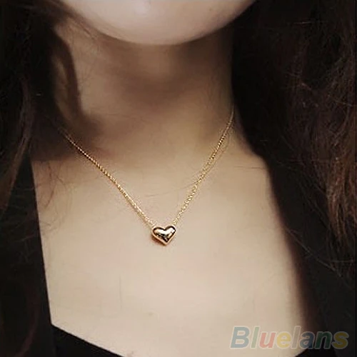 

5PCS Women's fashion Jewelry Heart Bib Statement Chain Pendants Necklace 1P2I