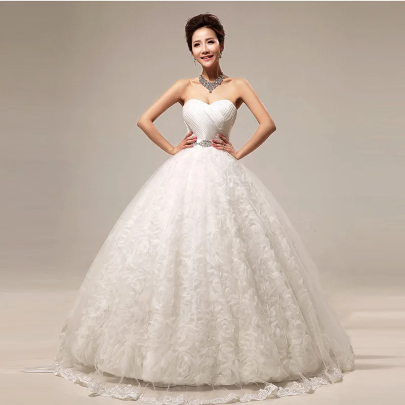 Rose white wedding dress Rose white wedding dress