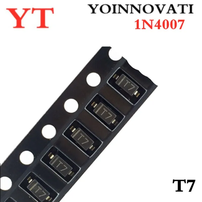 3000 шт./лот 1N4007 T7 SOD-323 0805 IN4007 1N4007W лучшего качества. | Электронные компоненты и