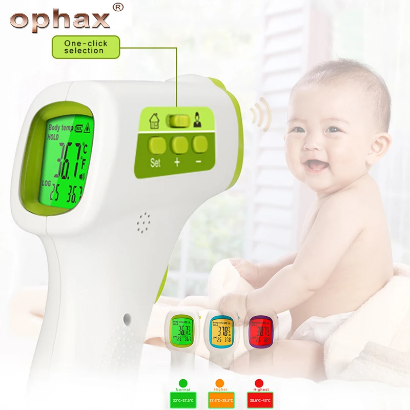 OPHAX ЖК-дисплей Baby/Adult цифровой инфракрасный термометр лоб тела термометр пистолет бесконтактный температура измерения устройства